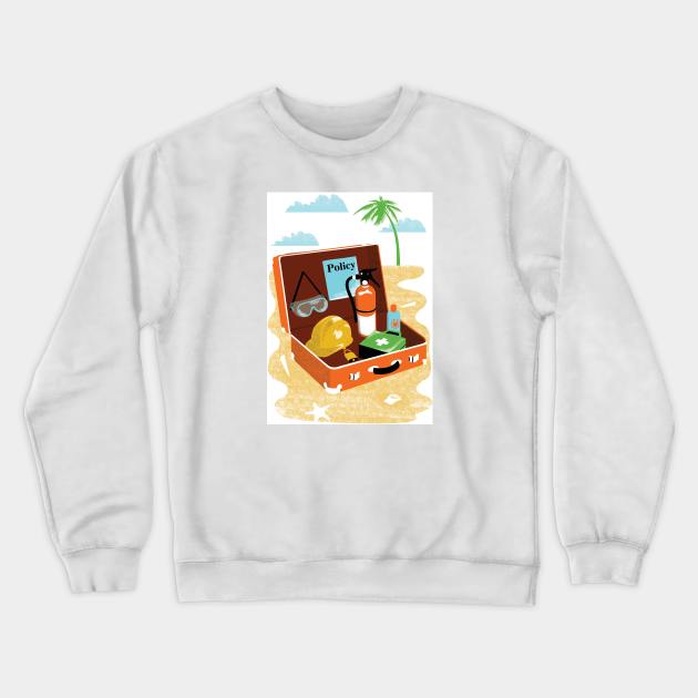 CSMA_travel insurance 2 Crewneck Sweatshirt by Neil Webb | Illustrator